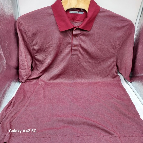 Cutter Buck Red Heathered Golf Polo Shirt CB DryTec XL TG - Picture 5 of 6